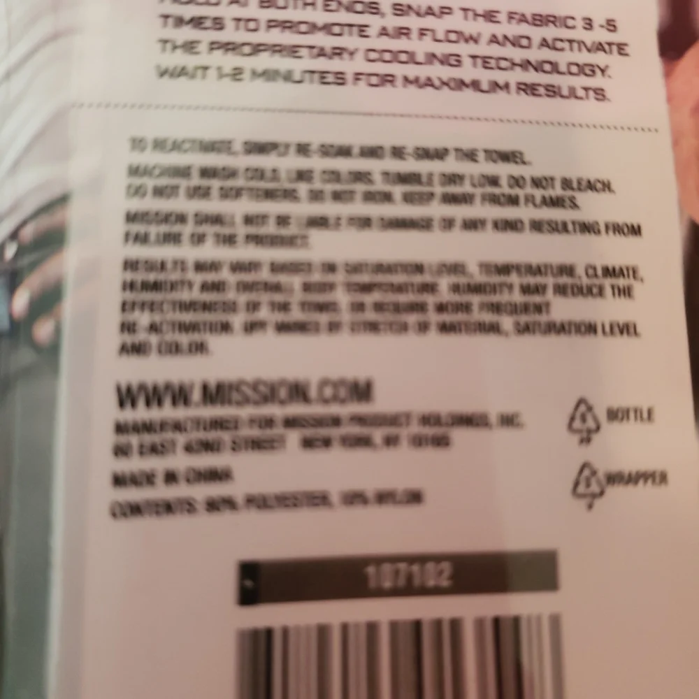 Mission ENDURACOOL Colling Towels  set of (2) - Picture 5 of 7